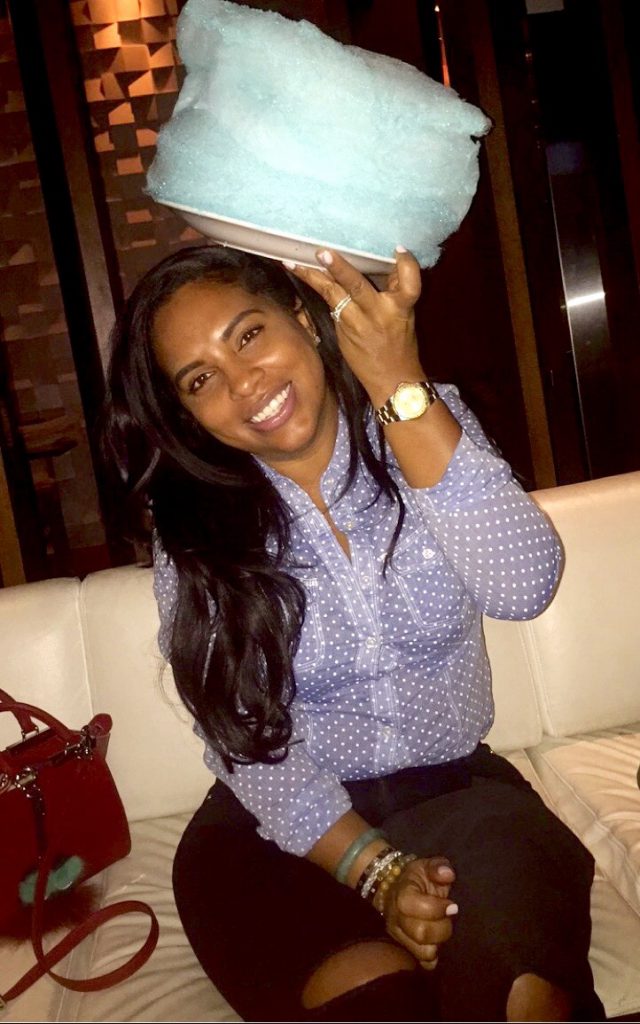 Cotton candy dessert at Boa