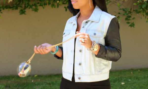 American Apparel Dress, Urban Outfitters Jacket, Prada Heels, D&G apple bag