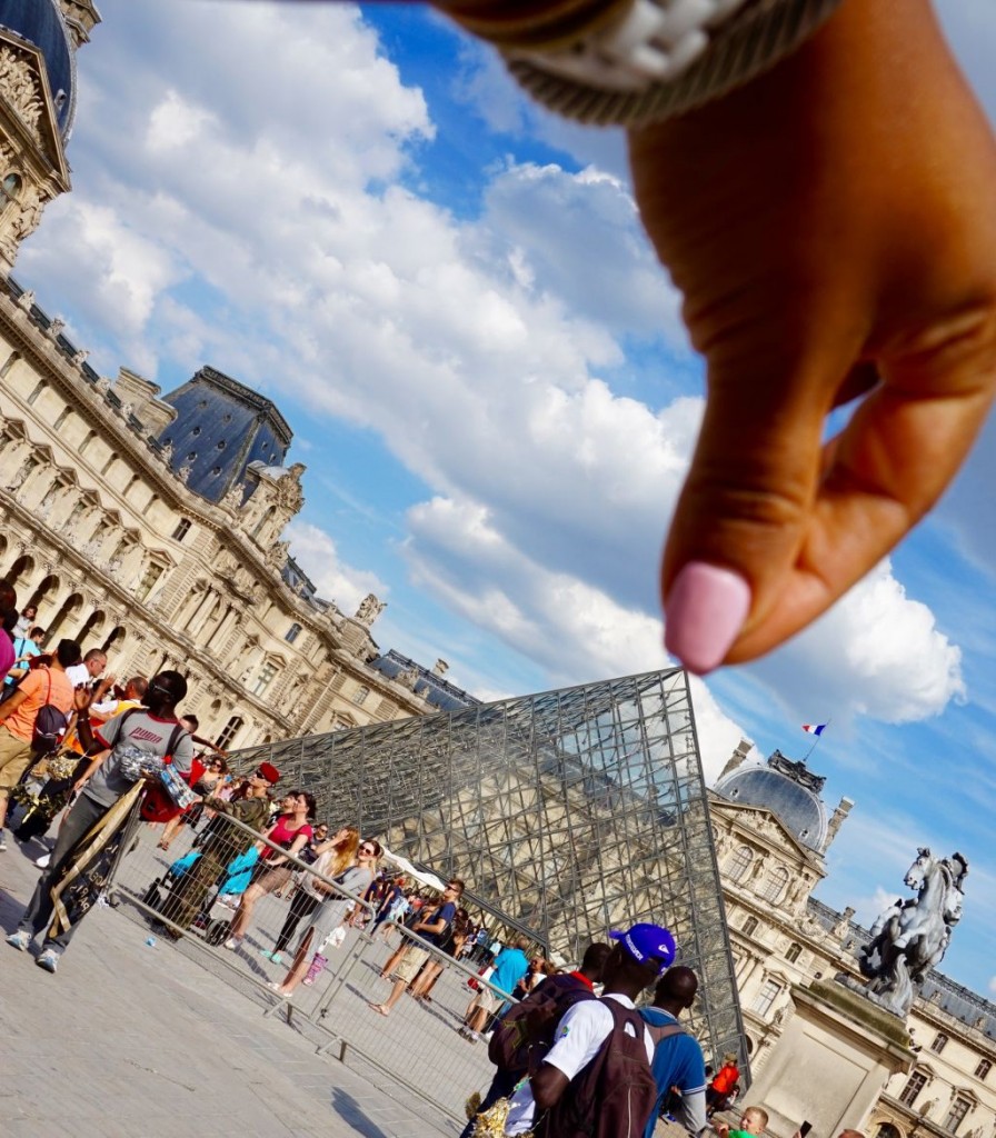 Outside the Louvre Museum