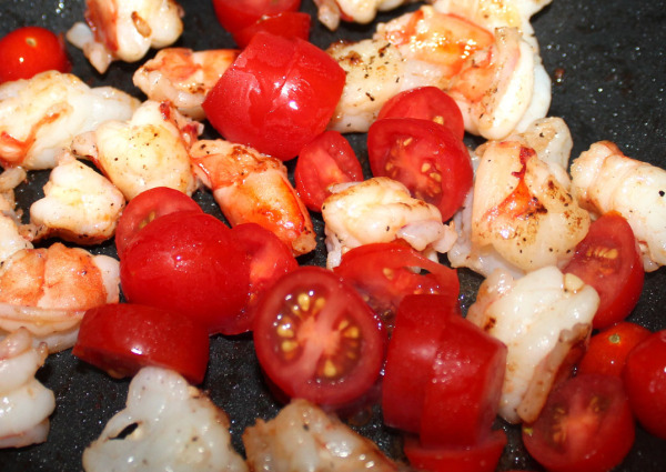shrimp and tomatoes